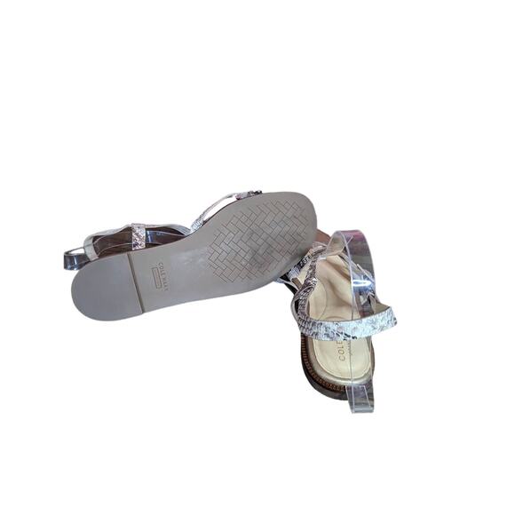 Cole Haan Wilma Strappy Sandals Flats Neutral Beige Black size 8 - Picture 5 of 5